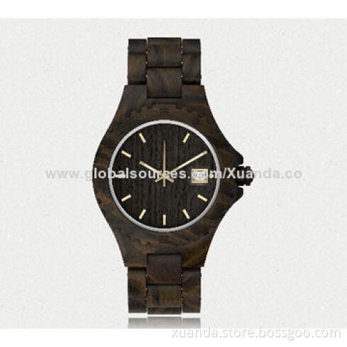 Popular ebony wooden watch, new design purple calendar ROX style